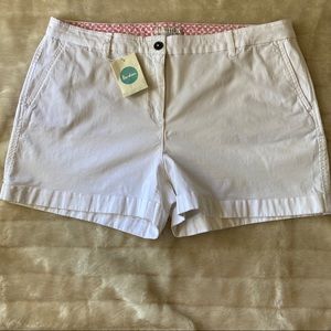 Boden white chino shorts